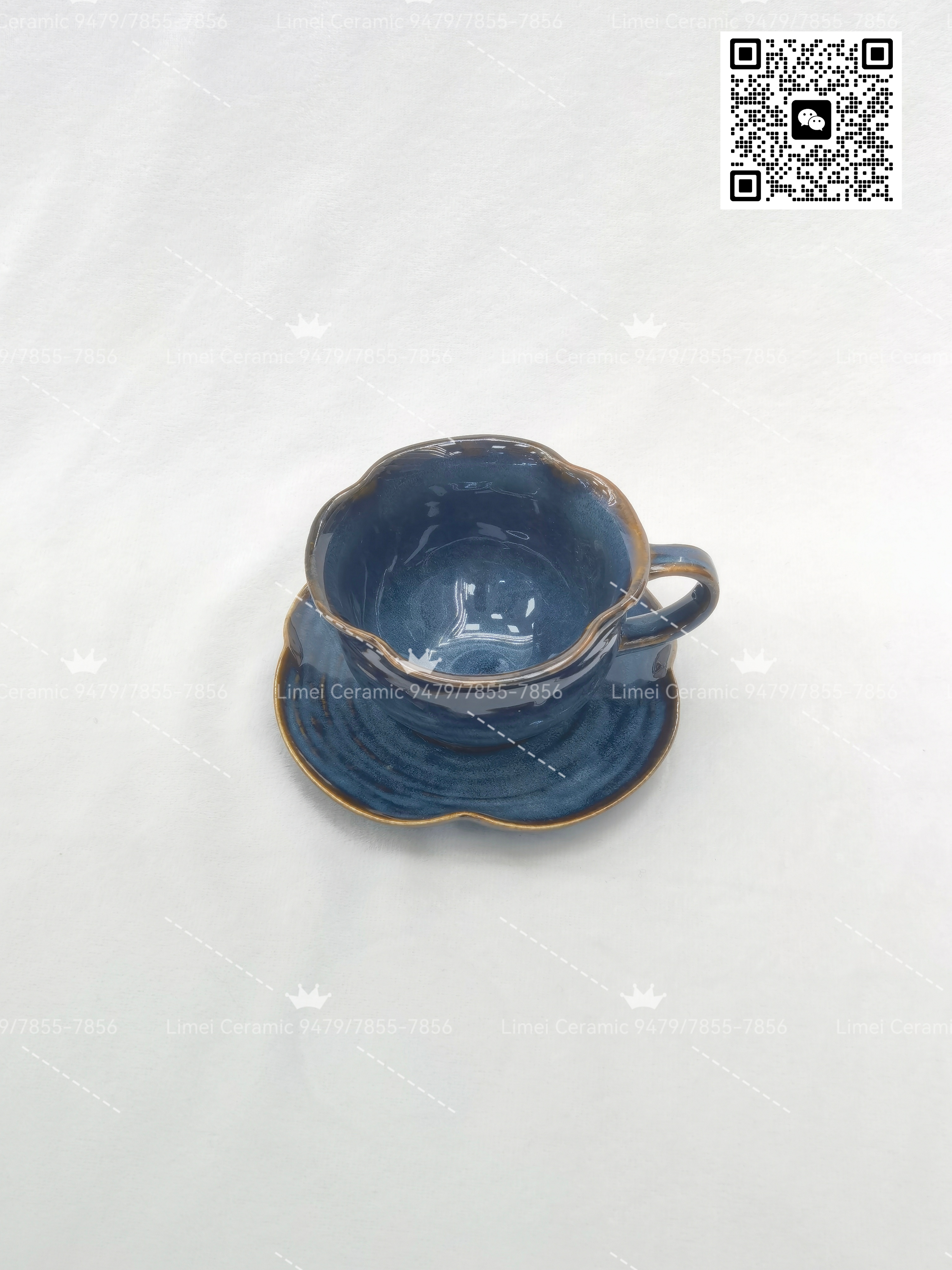 Limei Ceramic Celadon blue ceramic tea cups, tea brewing cups, master cups, tea cups and tea saucers set factory direct sales