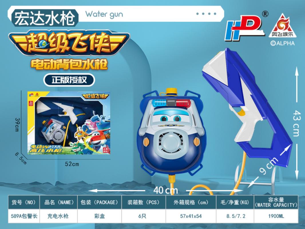 (Buy 1 for 2) Cartoon-shaped electric backpack water gun, car wash machine water gun, telescopic rod, glass scraper, garden watering, lithium battery water gun Specification image