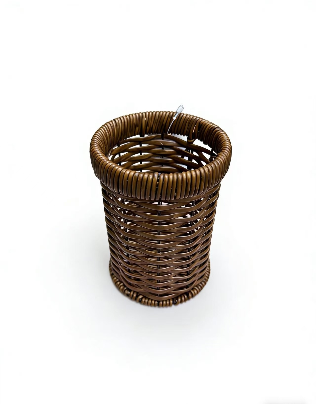 圆形笔筒胶藤编织收纳笔筒家居收纳盅
