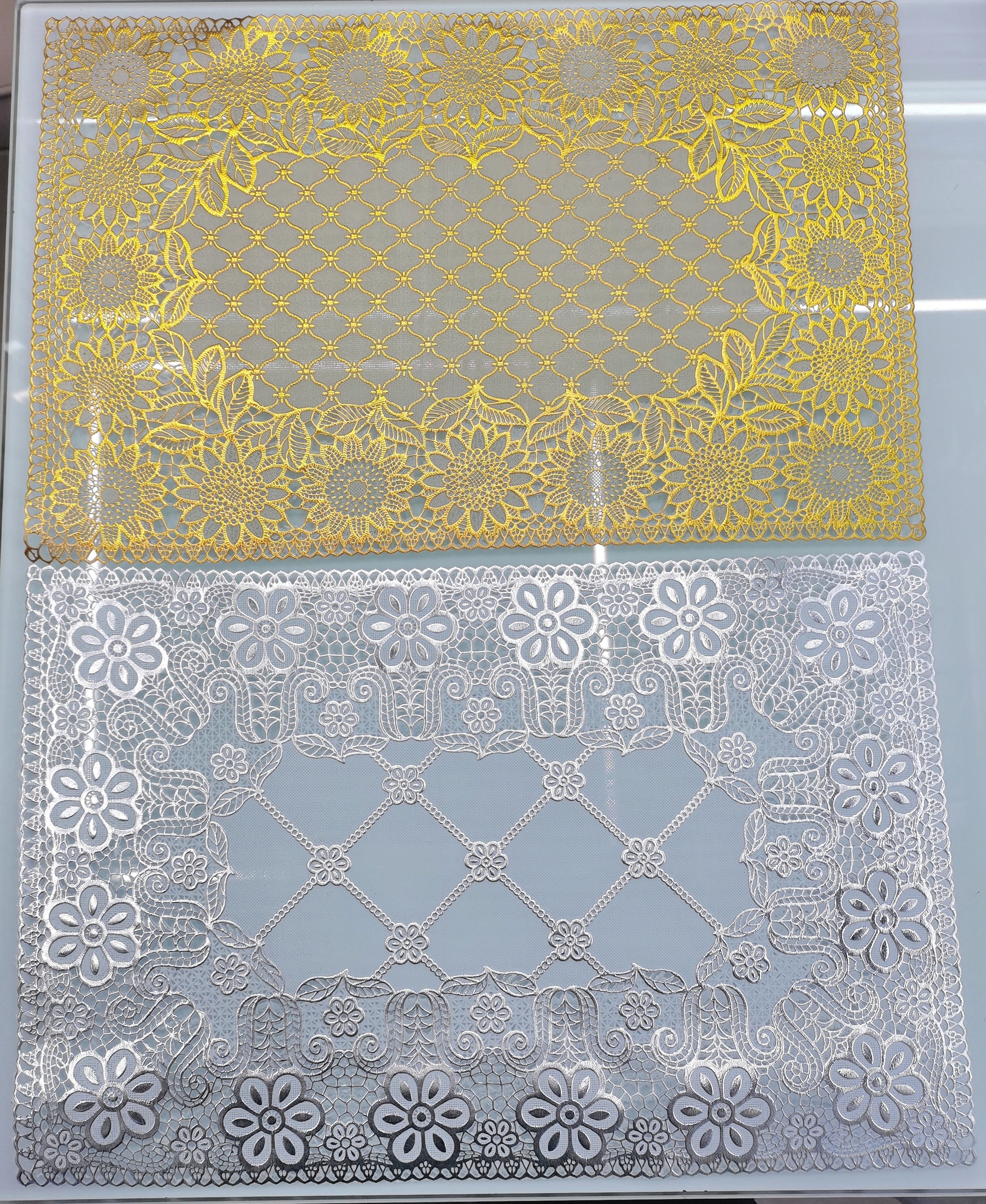 爆款烫金餐垫长方椭圆30*45CM 金银混款混色
