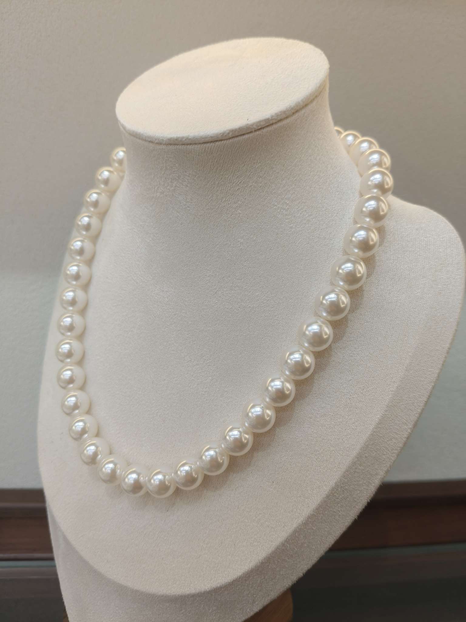 10mm施家珍珠项链女 轻奢小众高级感锁骨链 百搭颈链饰品细节图