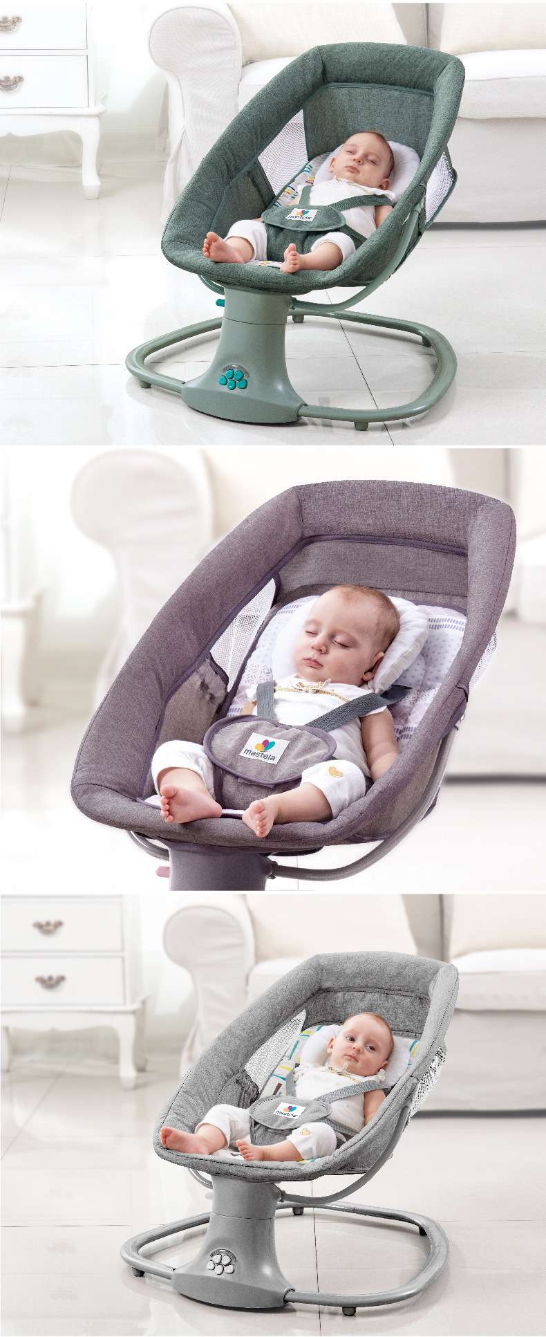 Mastela baby electric rocking chair is a perfect tool for sitting, lying down, soothing babies, children's comfort chair, newborn cradle bed, baby chair and crib detail image 13