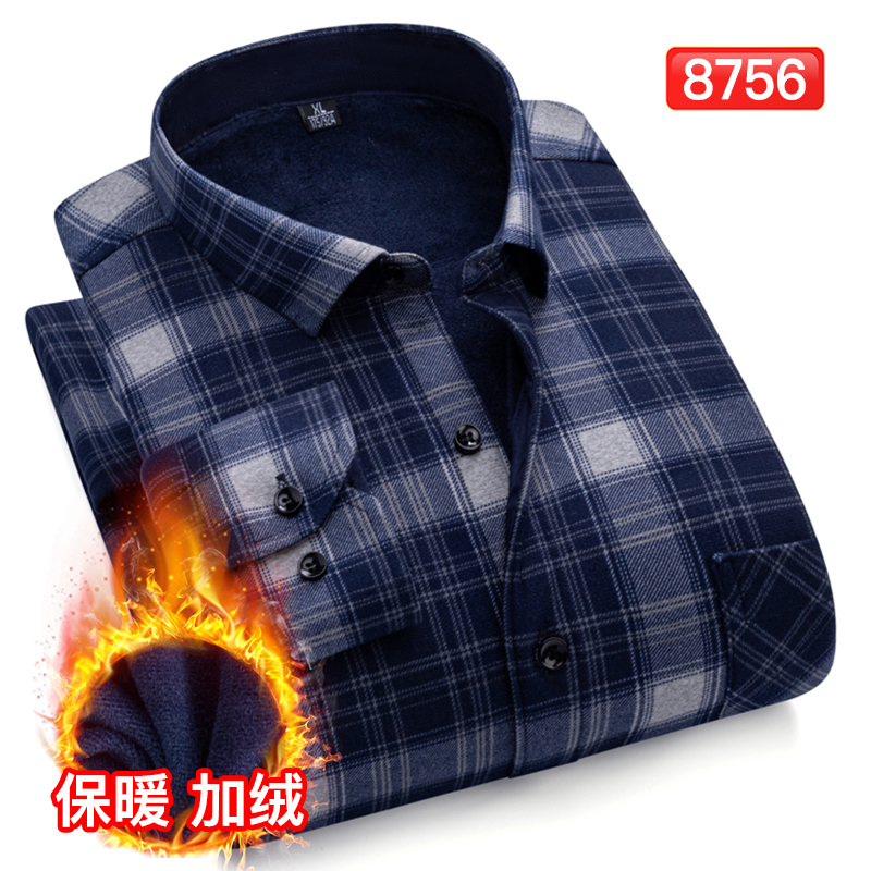 Men's warm jacket, double-sided fleece thickened long-sleeved checked shirt, winter style for export Application Scenario