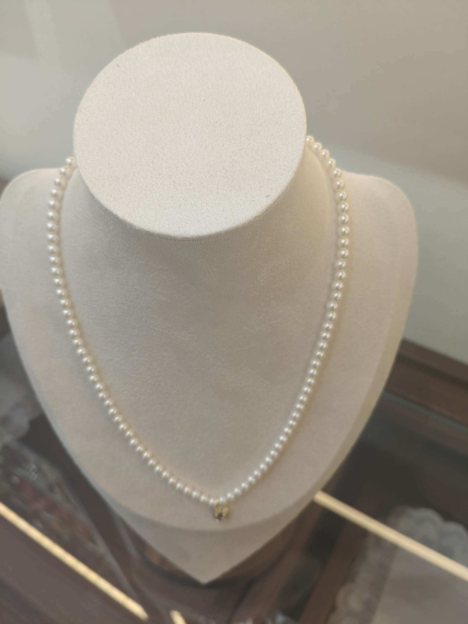 法式轻奢施家珍珠项链 小众设计感锆石吊坠 精致百搭锁骨链详情图1