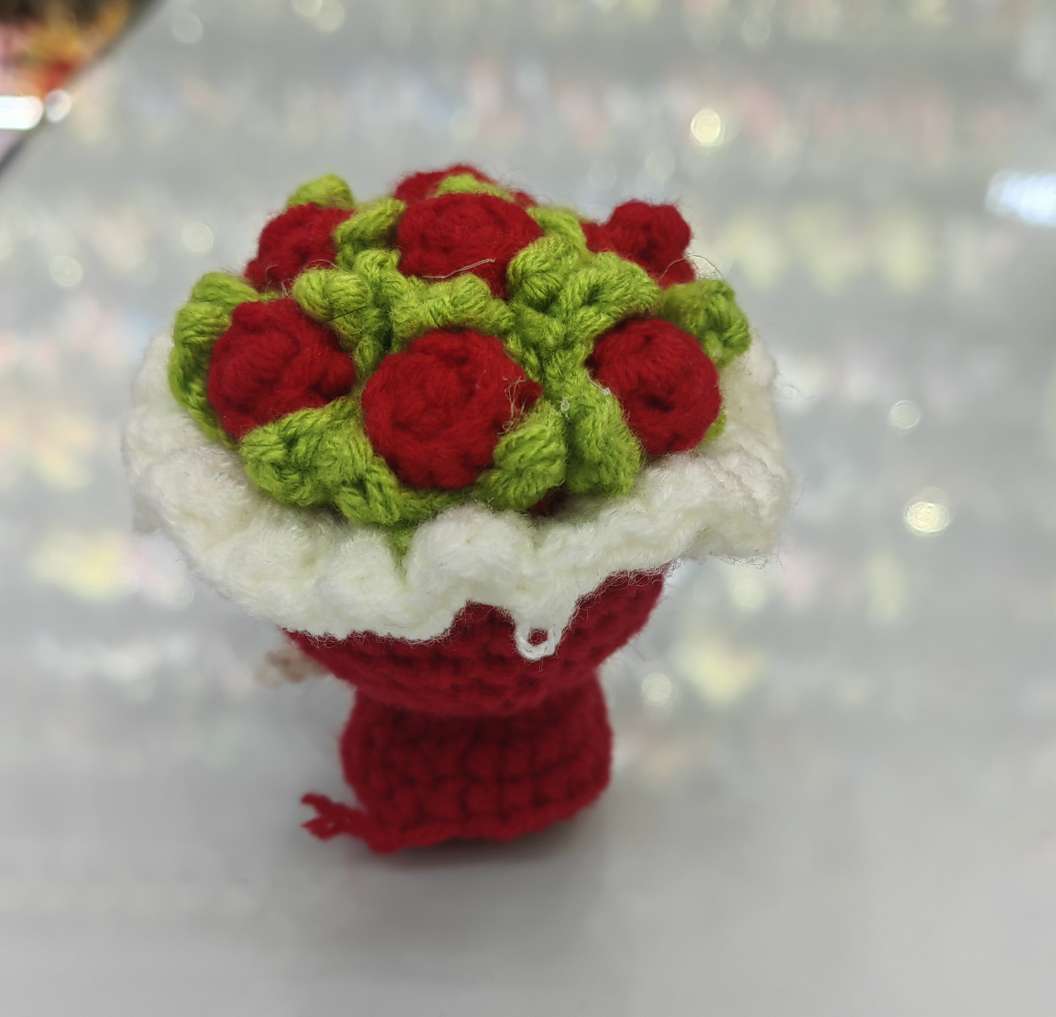 其他挂饰成品饰品挂饰创意装饰挂件家居装饰摆件手工编织玩偶挂件 毛线钩织公仔玩偶挂件 钥匙扣挂件包包挂件手埲花 创意工坊详情图2