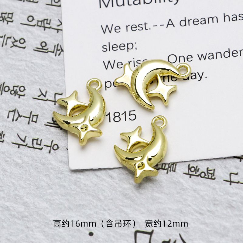 diy饰品，星月吊坠，创意手工制作