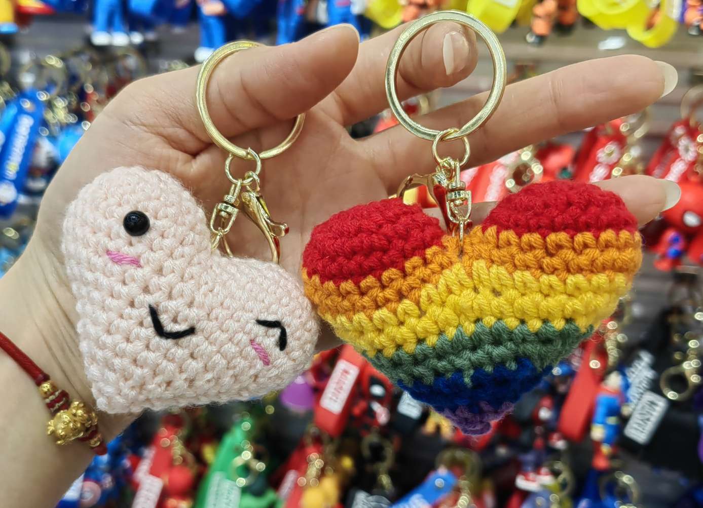 其他挂饰成品饰品挂饰创意装饰挂件家居装饰摆件手工编织玩偶挂件 毛线钩织公仔玩偶挂件 钥匙扣挂件包包挂件手埲花 创意工坊细节图