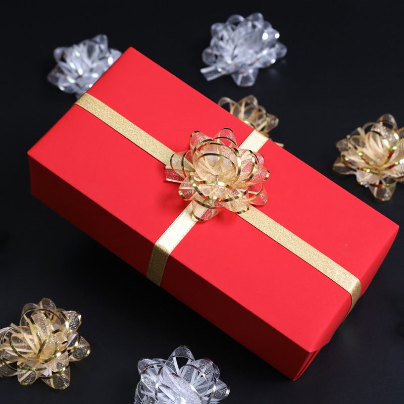 Snow gauze, star flower, ribbon gift packaging, ribbon latte art, small birthday and festival gift box, decorative latte art detail image 5