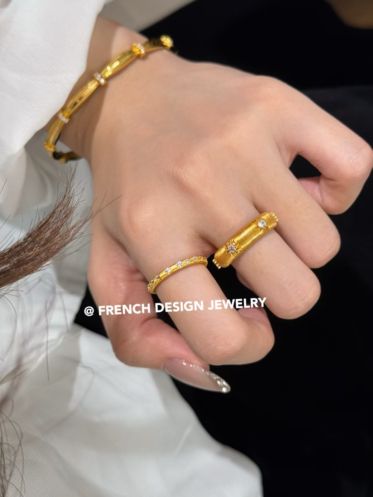 铜微镶戒指/戒指/莫桑钻/银戒指/戒指跨境产品图