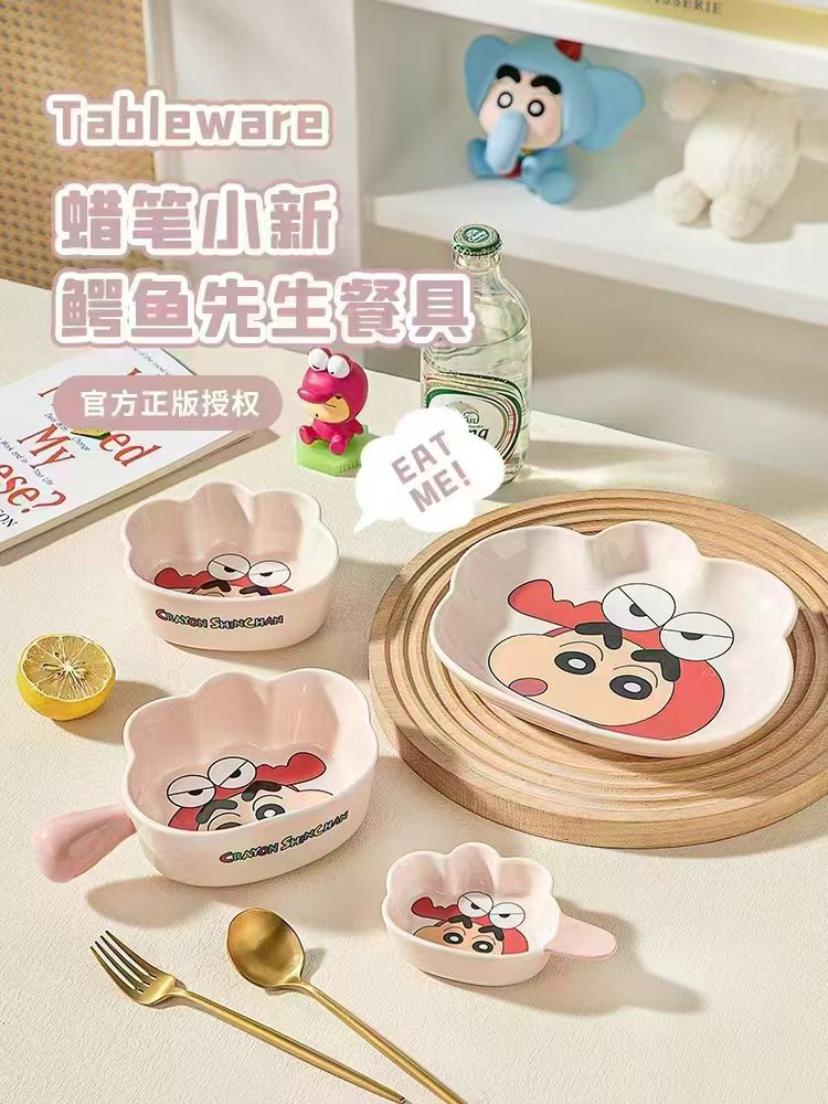 The latest cartoon hand-painted, embossed and high-temperature fired ceramic tableware details Picture