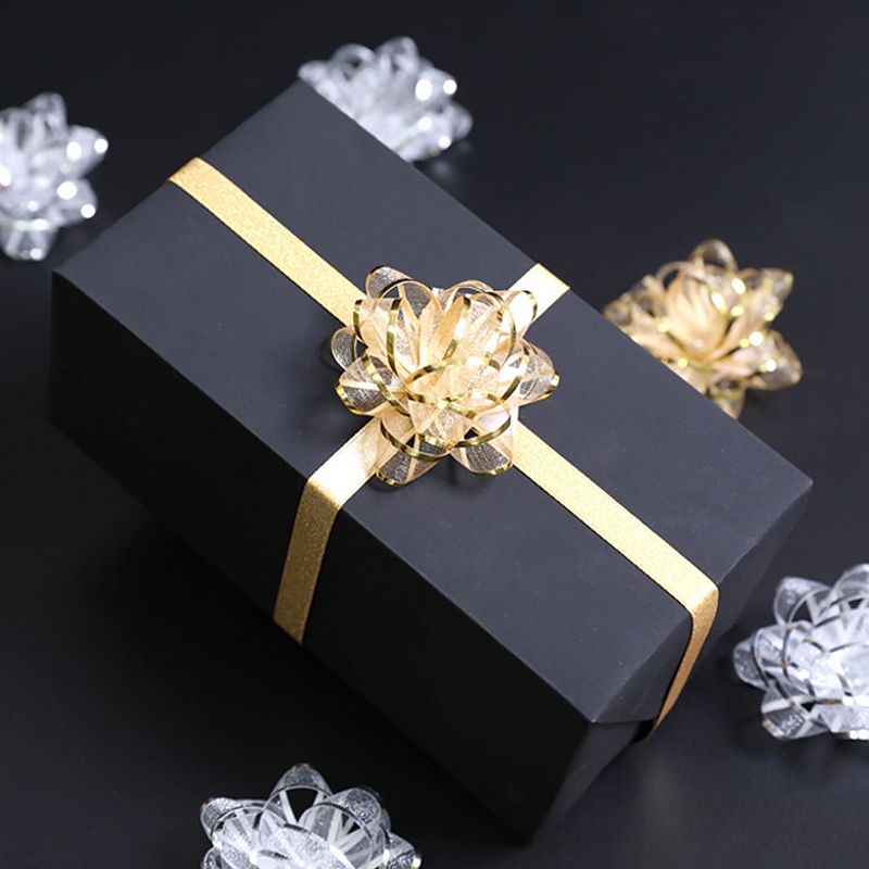 Snow gauze, star flower, ribbon gift packaging, ribbon latte art, small birthday and festival gift box, decorative latte art