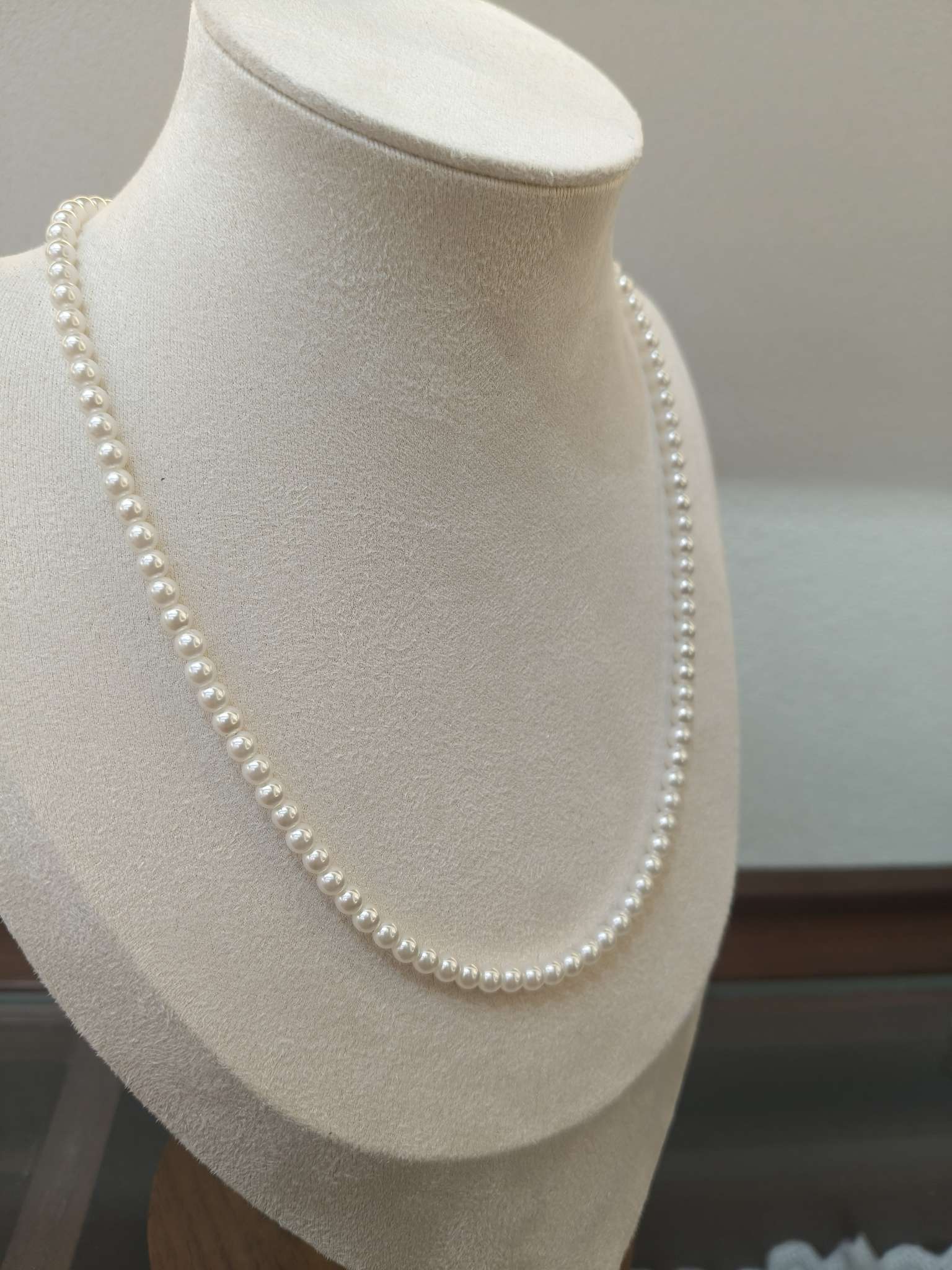 4mm施家珍珠项链女 轻奢小众高级感锁骨链 百搭颈链饰品产品图