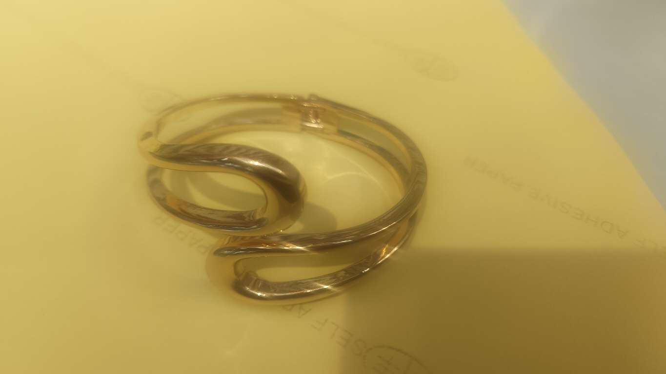 Zinc alloy KC gold simple style bracelet