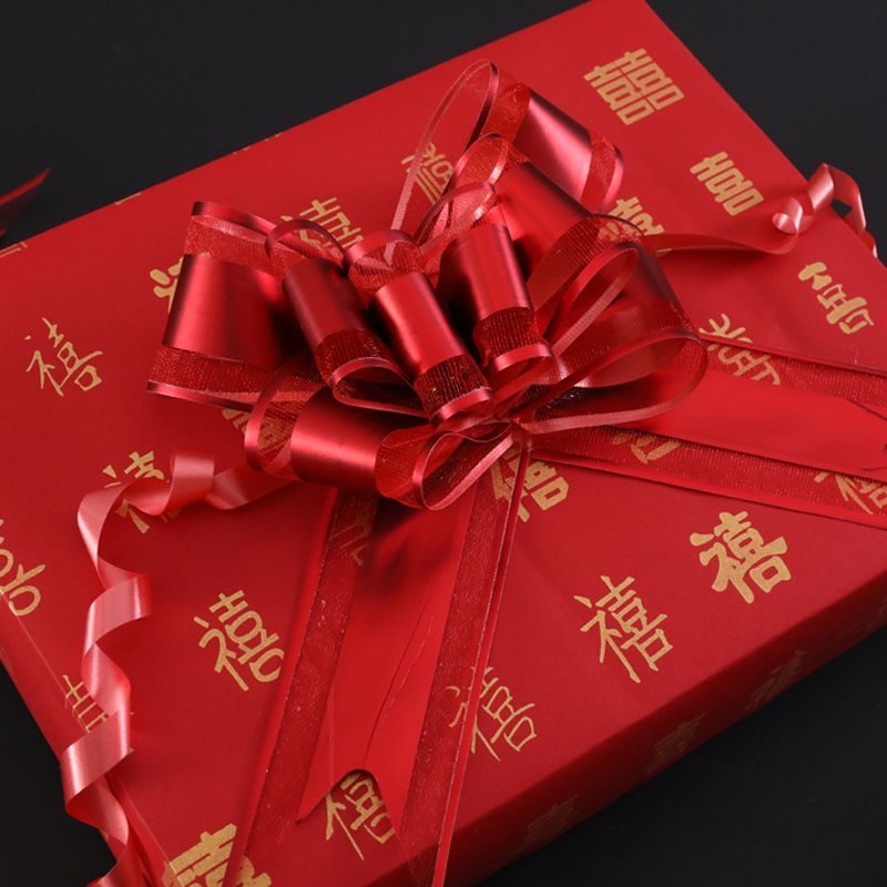 Matte jacquard mesh, colorful Christmas, New Year and wedding gifts, star-shaped flower hand-pulled bow decorations detail image 5
