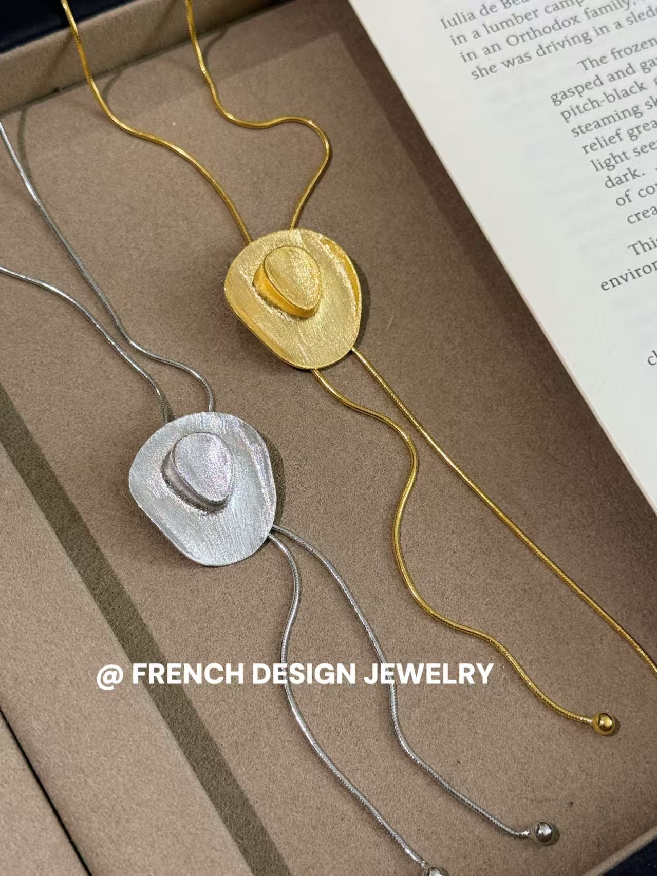 拉丝帽子可调节项链 高级百搭