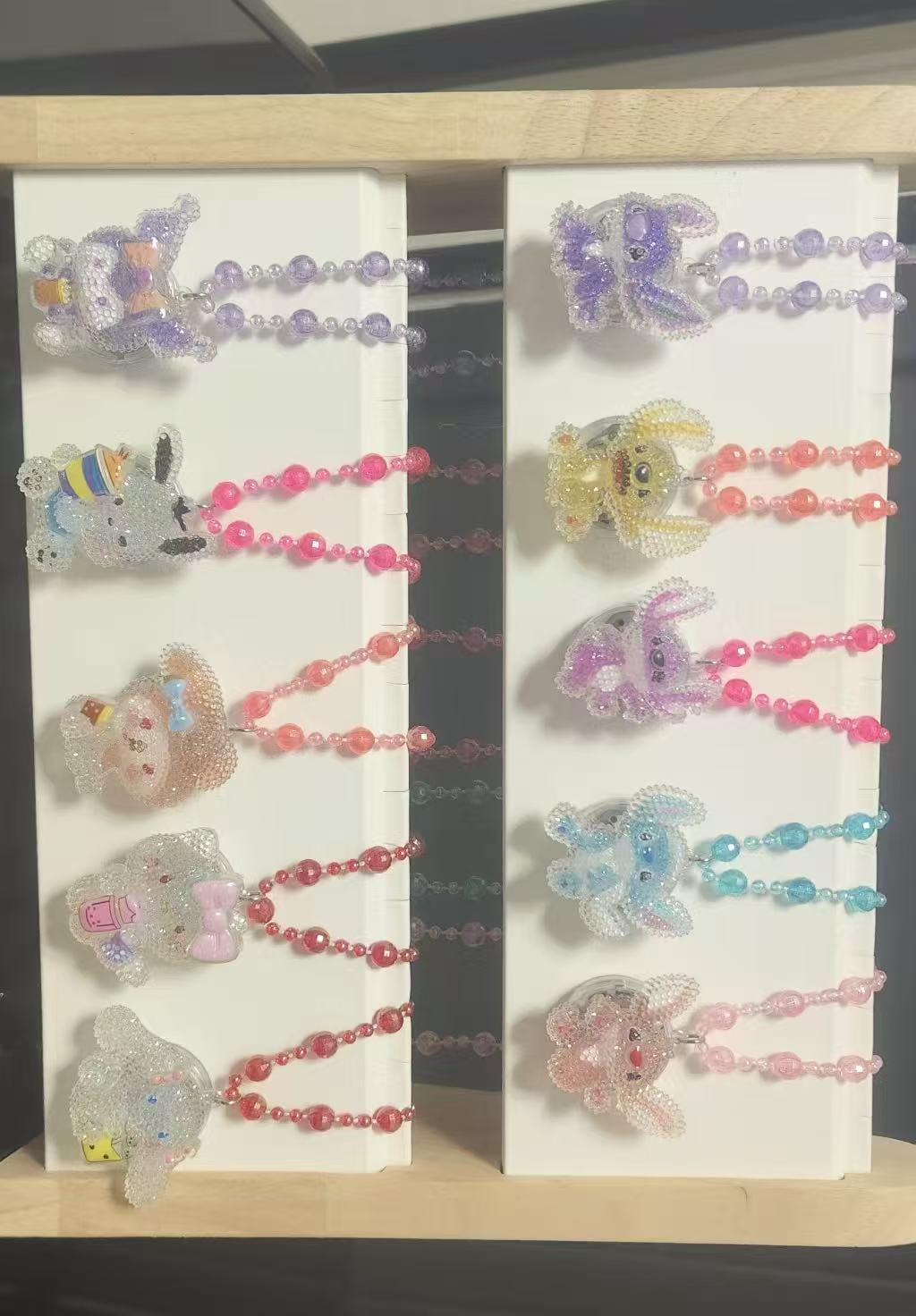 儿童宝石项链/儿童项链套装/地摊树脂挂件/芭比公主项链/如厕表细节图