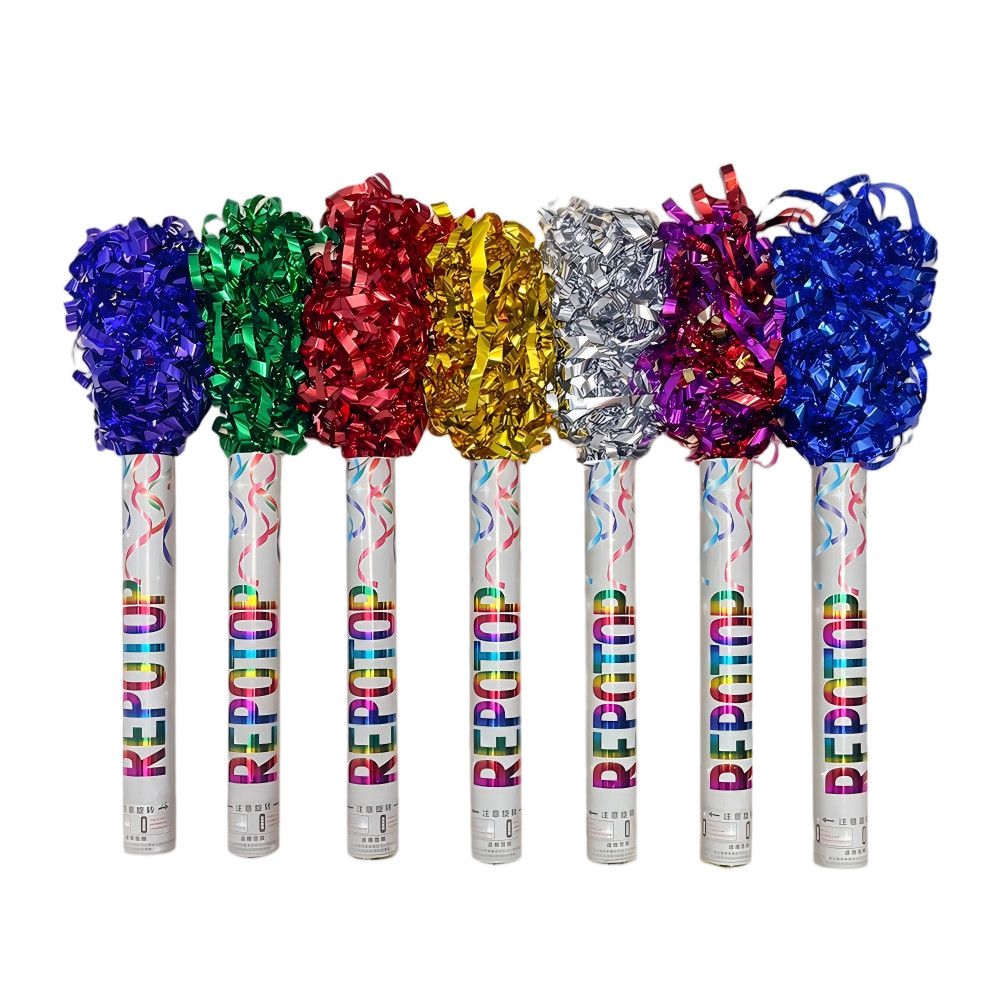 Meteor shower, silver ribbon, firework, hand-turned sequined ribbon, firework tube, wedding, housewarming, sports meeting, opening, hand-held firework Item Picture