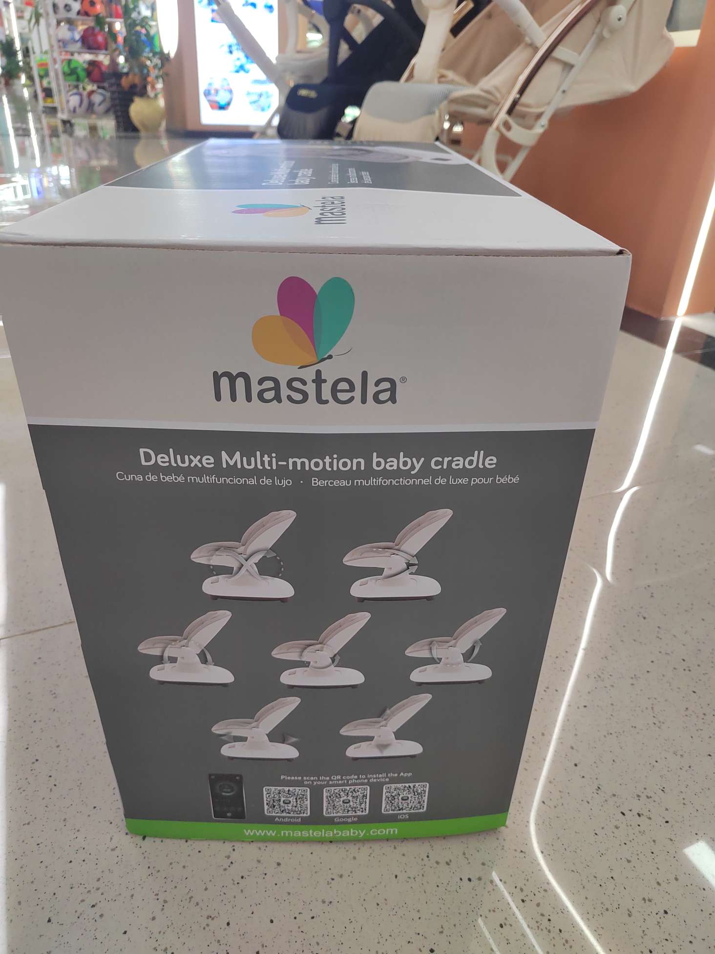 mastela婴儿电动摇椅床宝宝摇椅摇篮椅哄娃神器新生儿安抚椅跨境 可坐可躺智能遥控宝宝椅详情图10