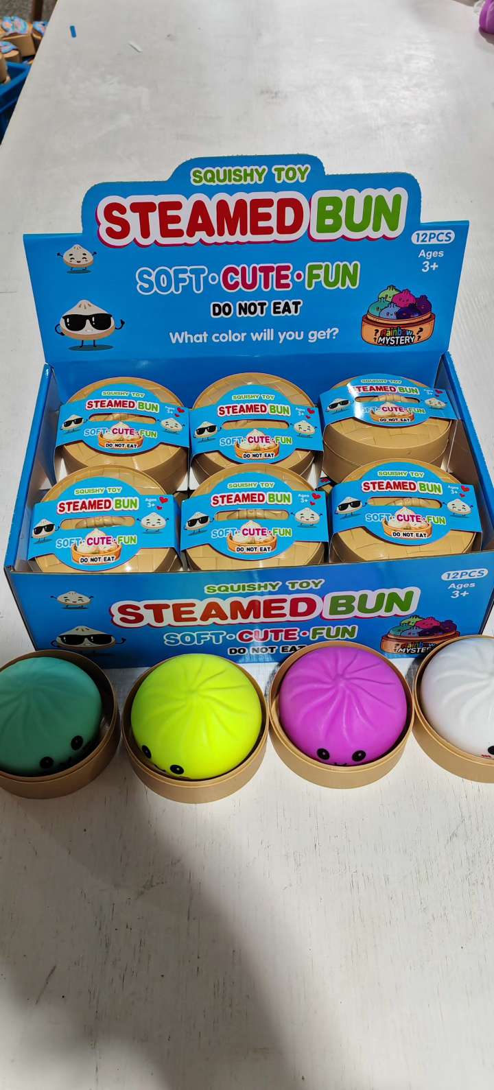 休闲传统玩具仿真8.5带笼包子挤压玩具新奇特玩具