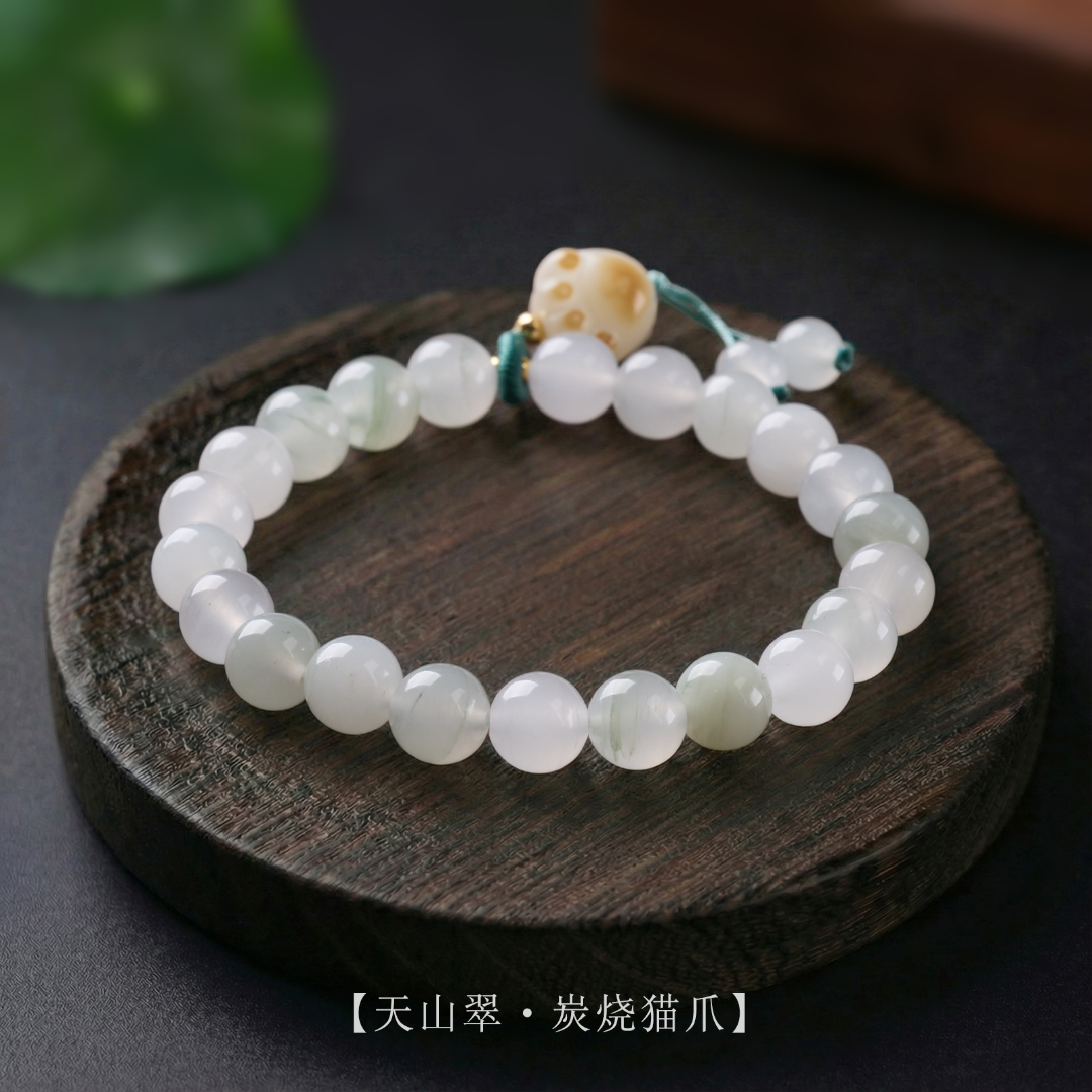 【 Yajinpei Jewelry 】8MM Tianshan Jade Custom Design Series bracelet details Picture