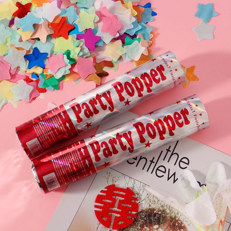Hand-held colorful five-pointed star firework tubes in the live-streaming room of Internet celebrities, wedding firecrackers, birthday and first birthday celebrations, hand-held spray tubes detail image 6