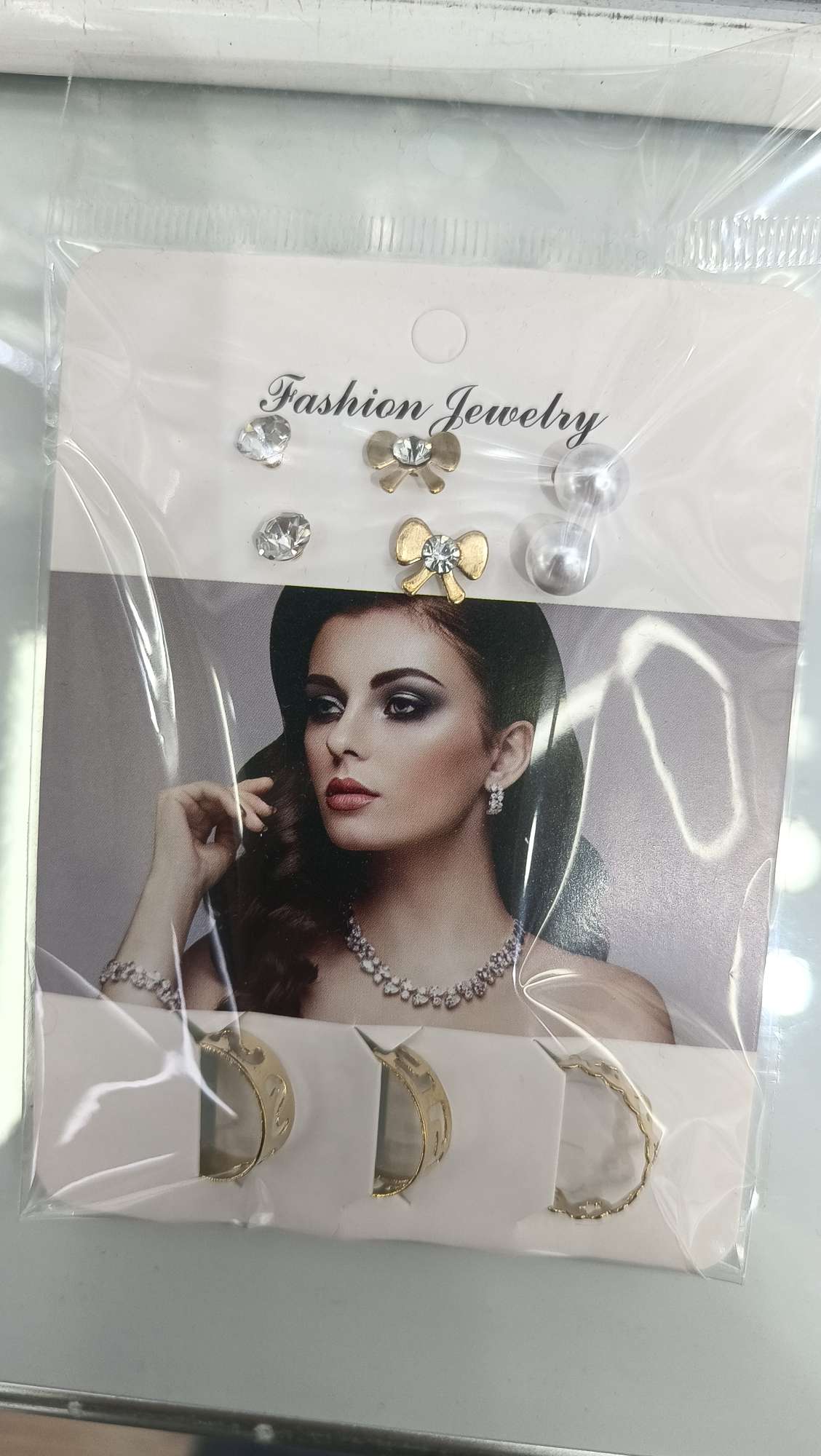 2026项链女款拼接气质珍珠链条女款珍珠项.耳环，项链，戒指3件套