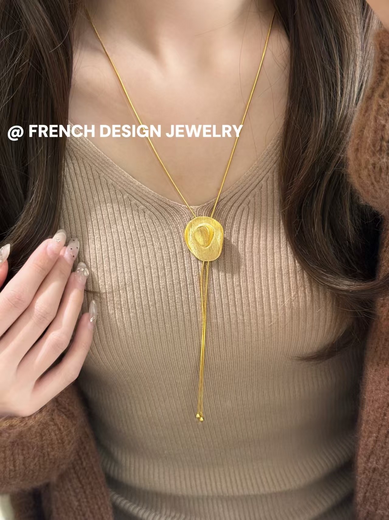 项链/珍珠/天然石项链/珍珠链条女款拼接气质/珍珠项链细节图