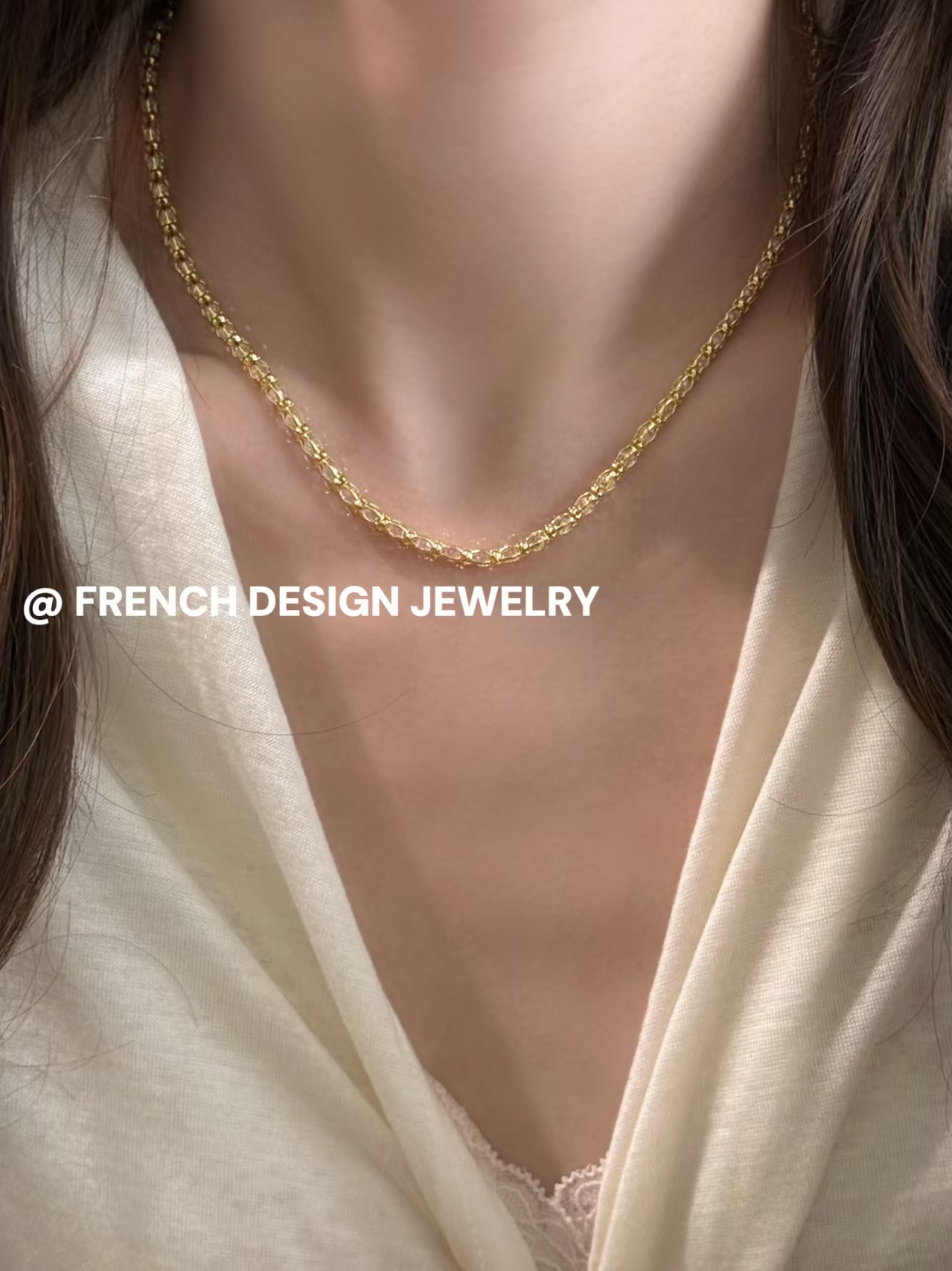 项链/珍珠/天然石项链/珍珠链条女款拼接气质/珍珠项链细节图