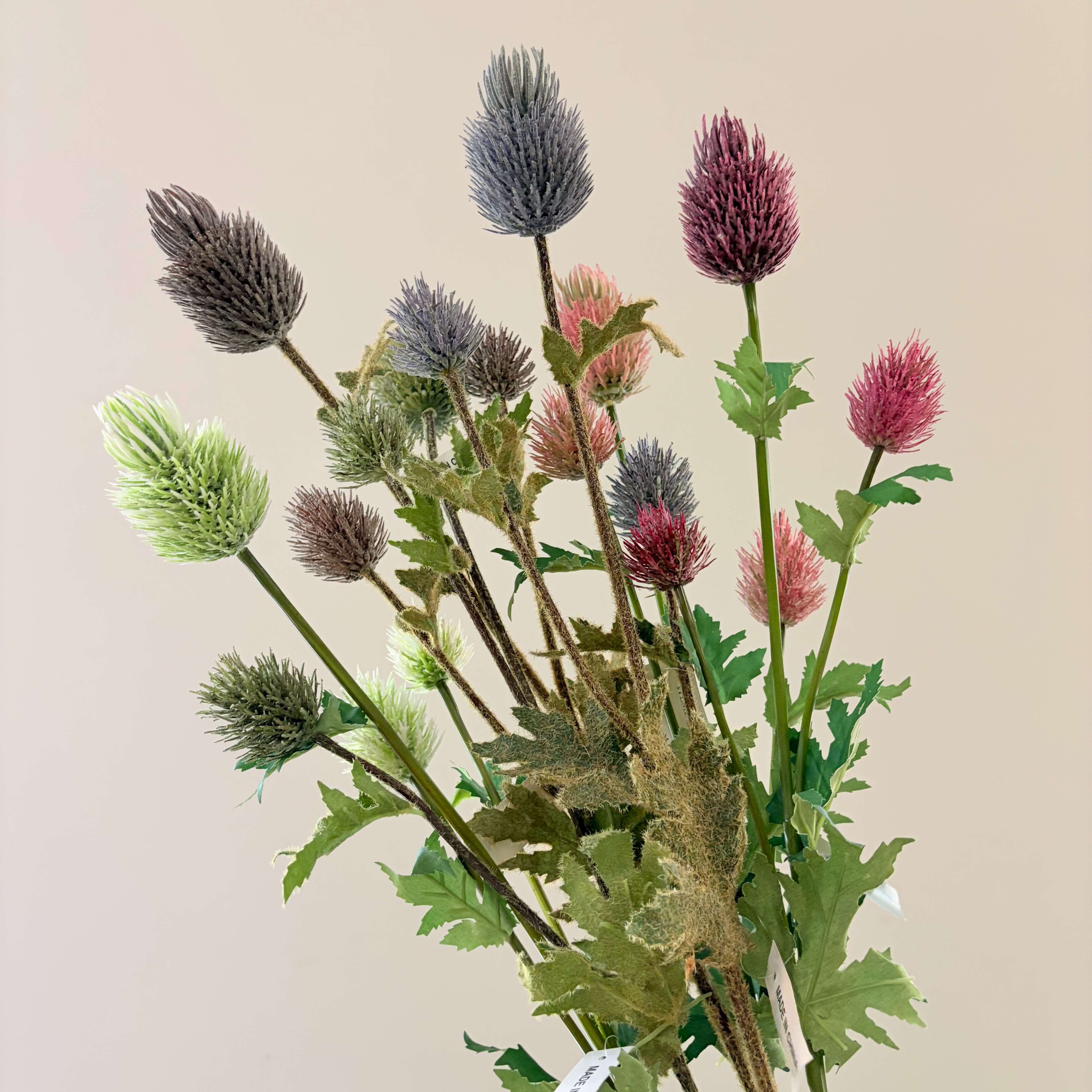  仿真花蓟花假花 人造花 家居工艺品酒店婚庆批发高端仿真花绢布花蓟花插花搭配假花适合家居卧室装饰