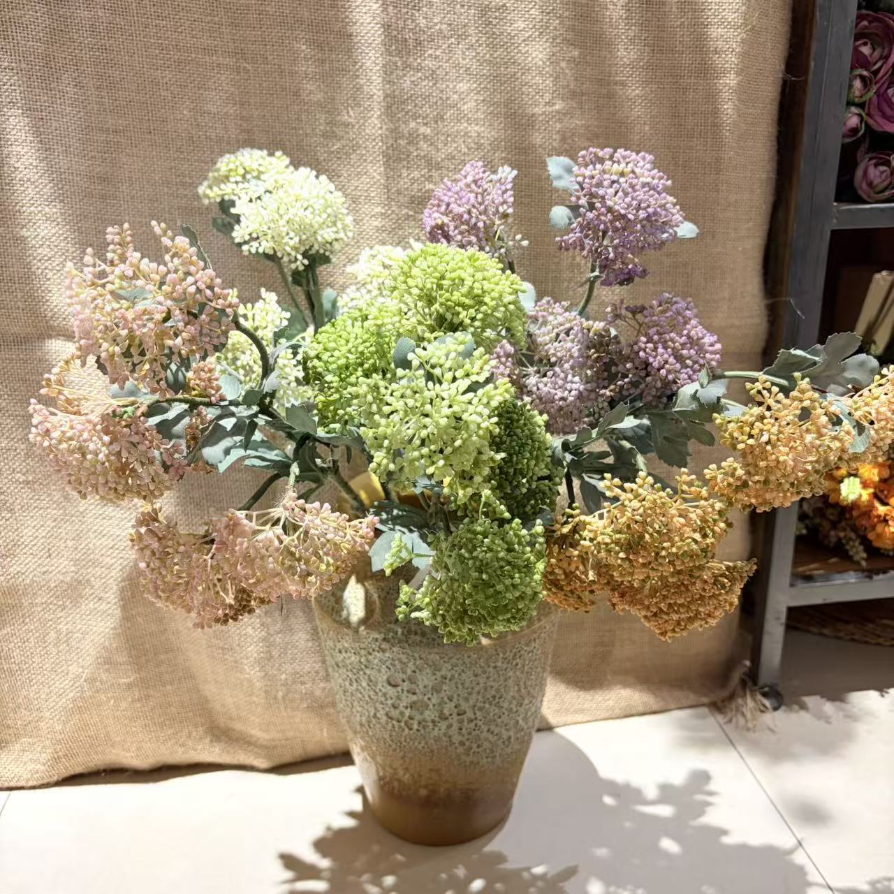 仿真花米仔果 高档摄影花卉仿真家居客厅落地放置软装酒店婚庆装饰假花 仿真花米仔果 