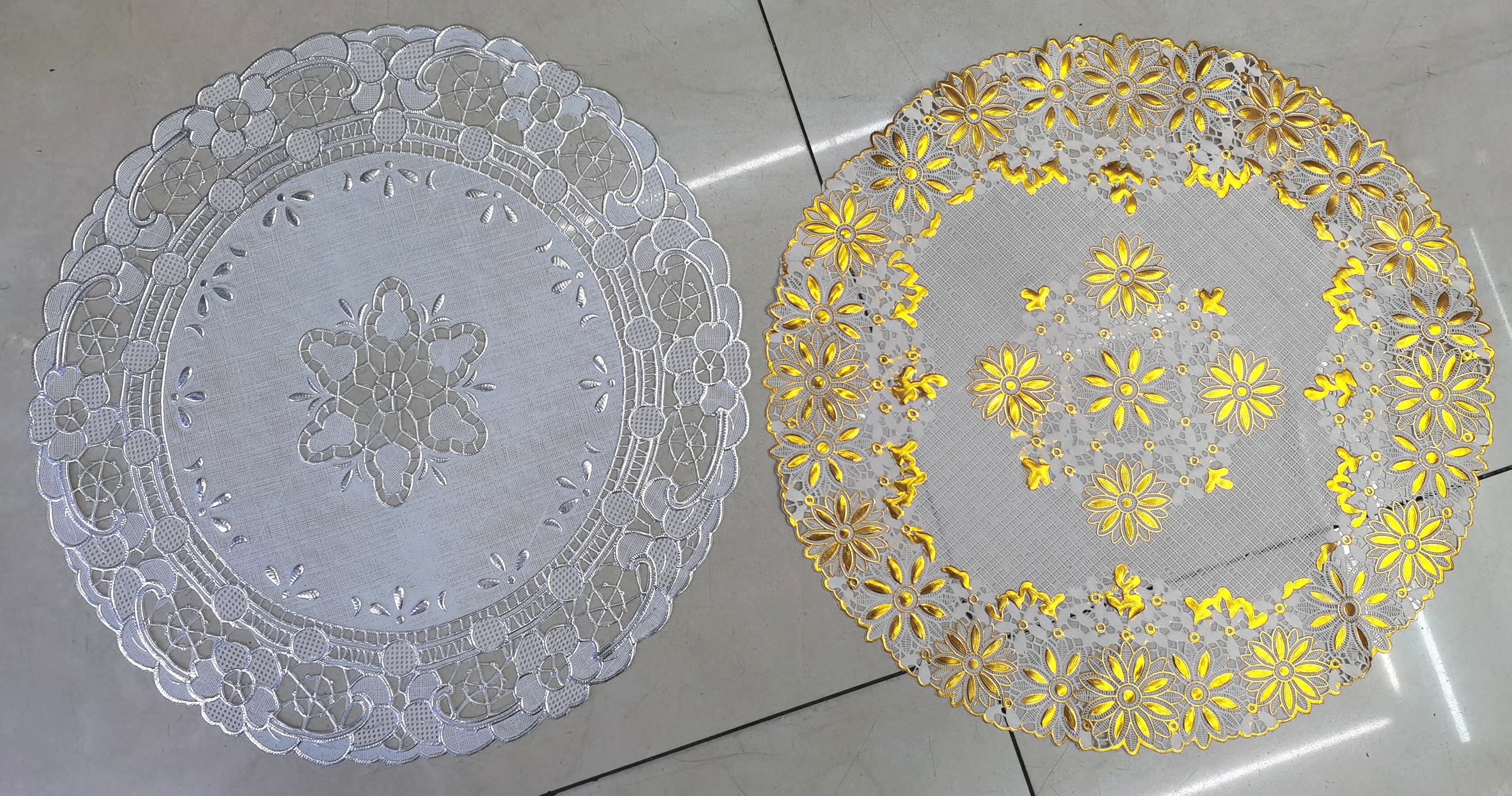 爆款烫金餐垫长方椭圆30*45CM 金银混款混色详情4