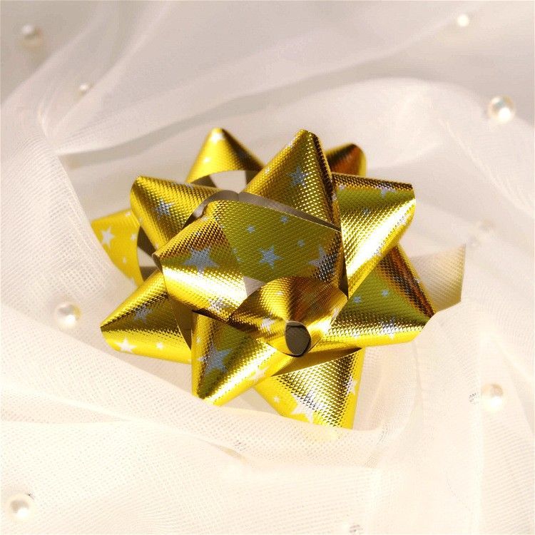 Three-dimensional gift flower packaging [Star Flower] Finished gift decoration with self-adhesive flower-patterned ribbons detail image 4