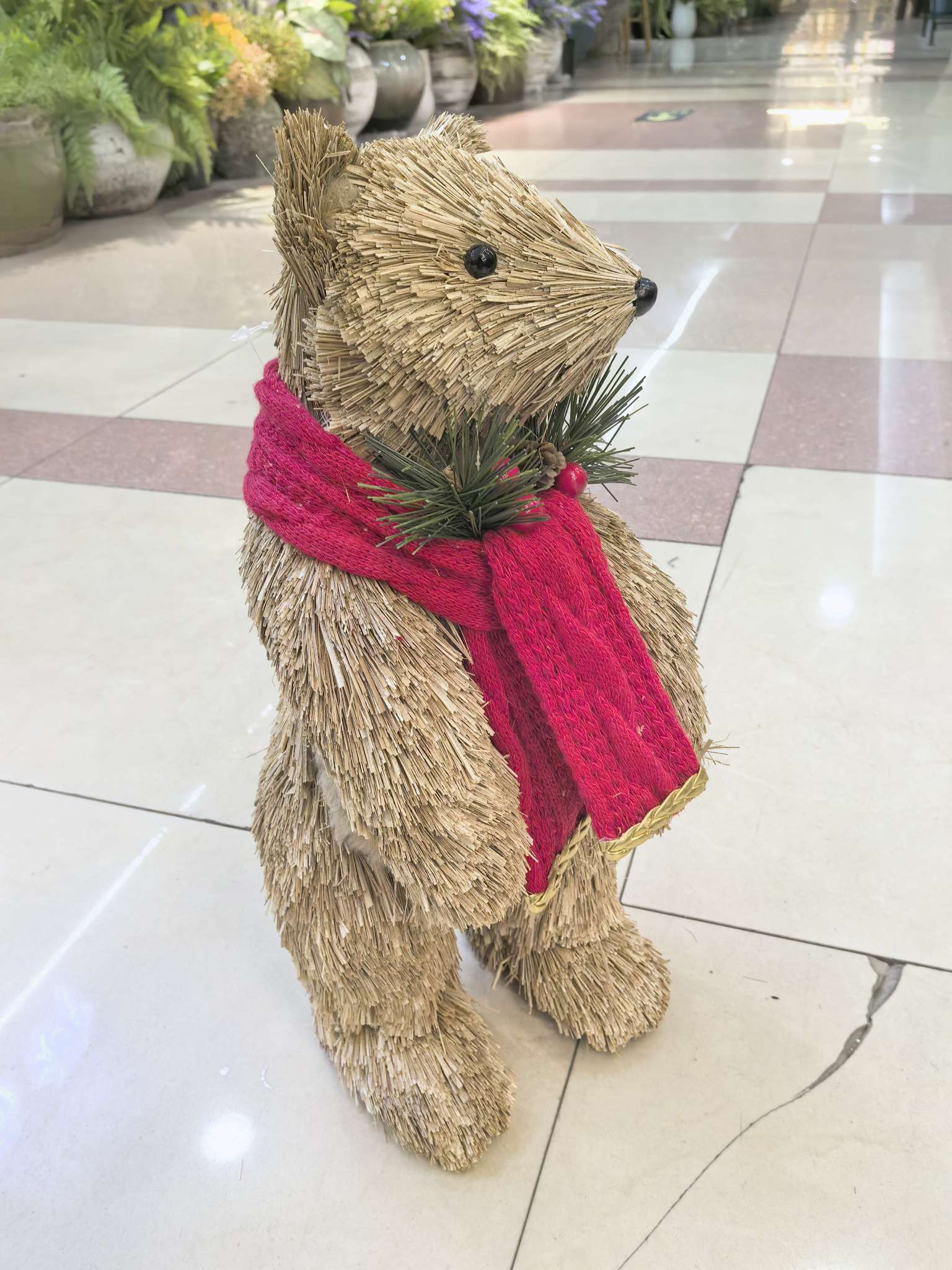 Grass art Christmas bear festival supplies details Picture