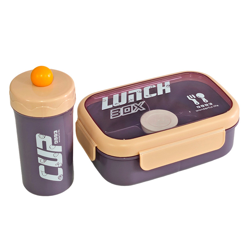 H226-592 food-grade pp lunch box with tableware, suitable for students to use in the microwave, sealed lunch box, and compartments for office workers detail image 8