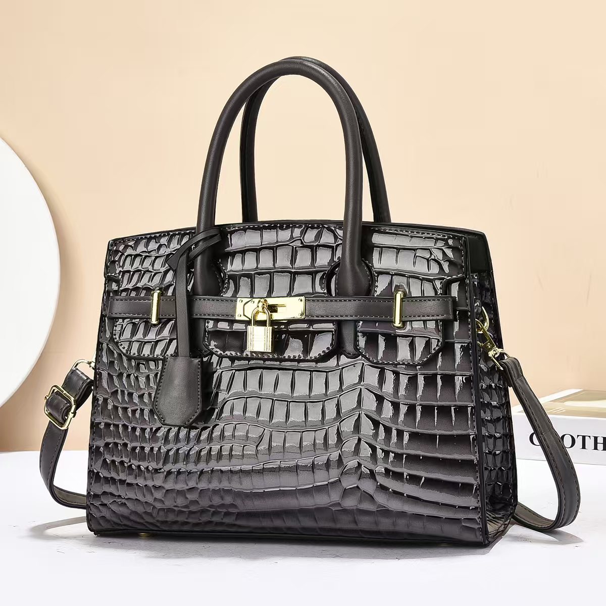 Textured women's bags, tote bags, women's crossbody fashion PU women's bags, women's bags, tote bags, women's bags, women's bags detail image 4