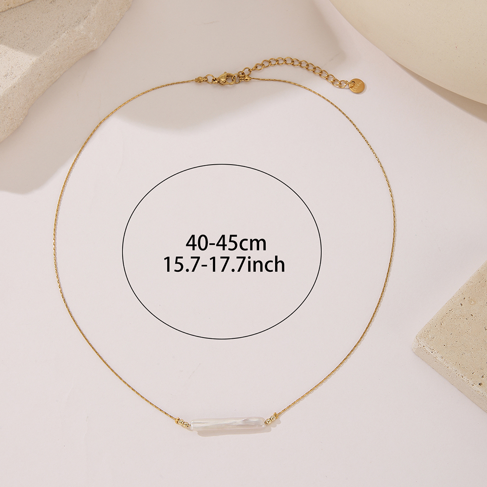 云逸饰家 2026新款极简巴洛克金色链条银色链条保色珍珠吊坠项链女款拼接气质天然石珍珠项链详情2