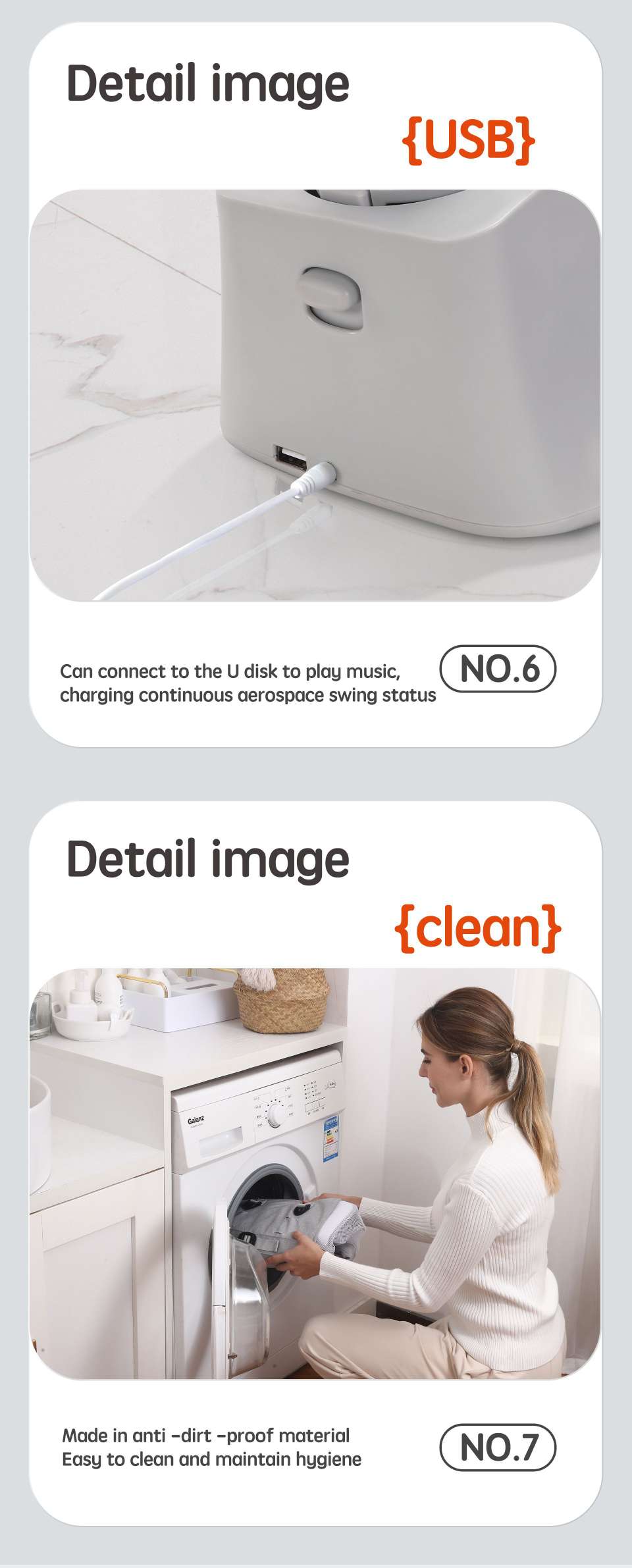 mastela 4 IN 1 Electric cradle婴儿电动摇椅哄睡床摇篮安抚躺椅 宝宝椅婴儿安全座椅婴儿床详情图8
