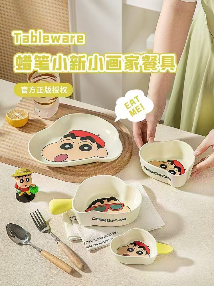 最新款卡通手工彩绘，浮雕工艺，高温烧制而成陶瓷餐具