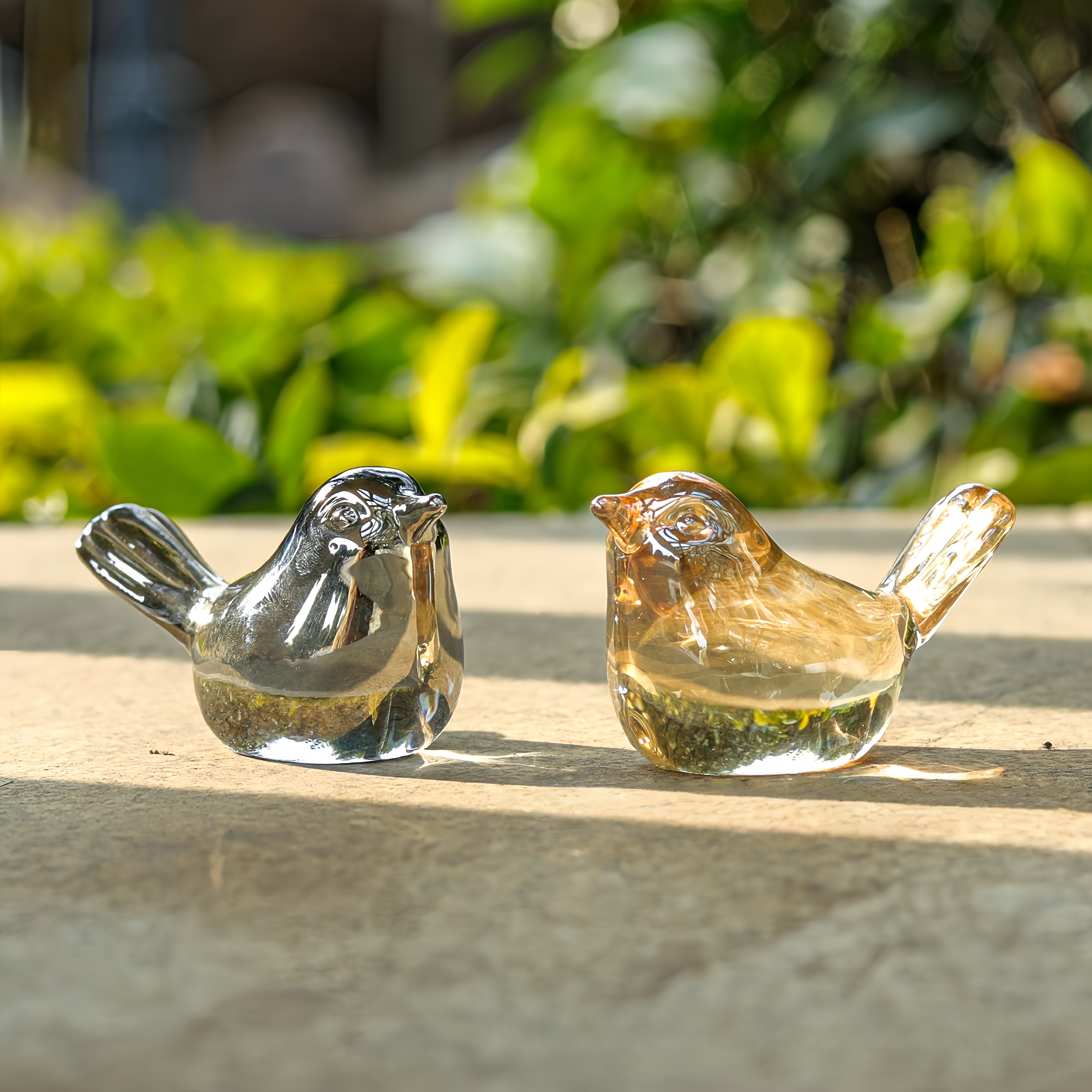 外贸跨境水晶货源电镀小鸟水晶摆件工艺品桌面镇纸笔架家居装饰