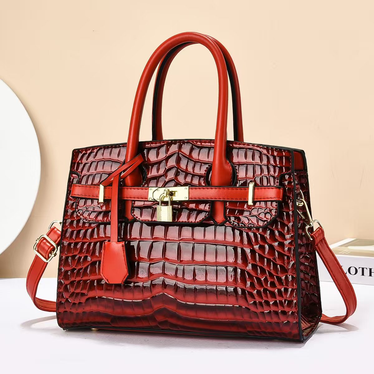 Textured women's bags, tote bags, women's crossbody fashion PU women's bags, women's bags, tote bags, women's bags, women's bags detail image 3