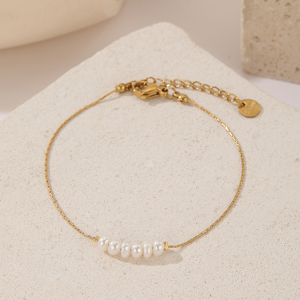 云逸饰家 2026新款极简巴洛克金色链条银色链条保色珍珠吊坠项链女款拼接气质天然石珍珠项链详情9