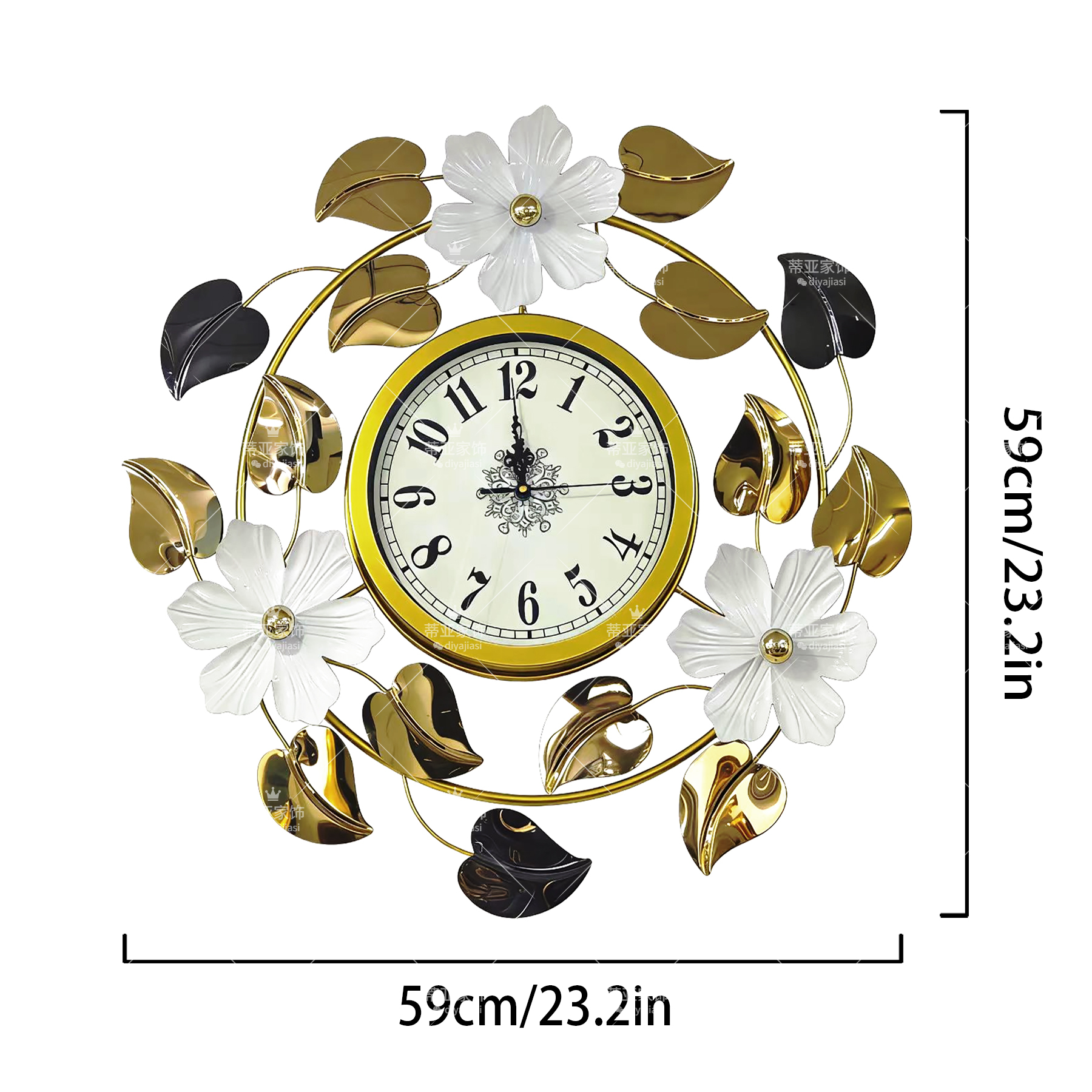 Ironwork light luxury mechanical alarm clock