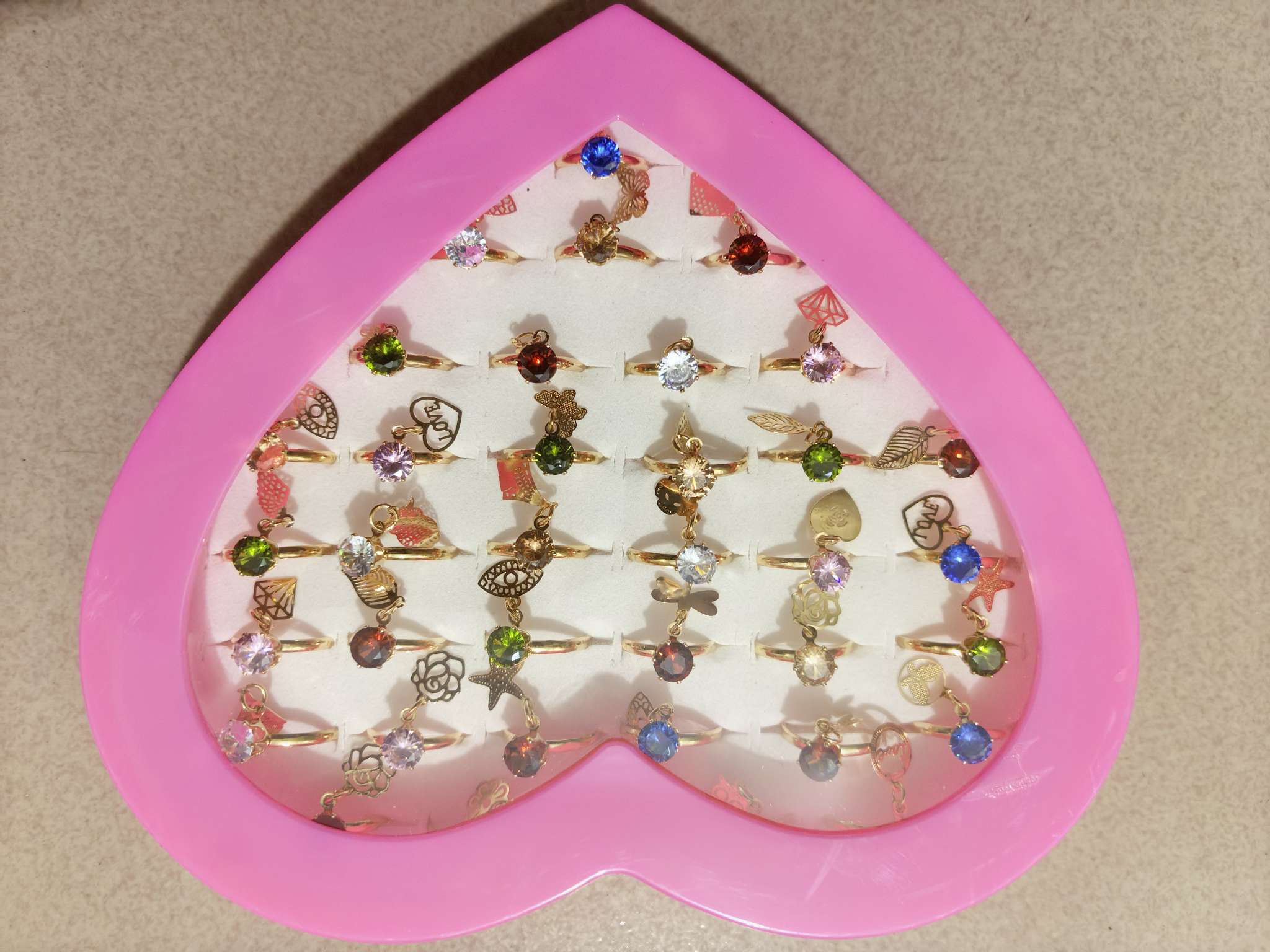 芭比系列儿童手链玩具戒指儿童饰品18cm手饰玩具戒指儿童首饰白底实物图