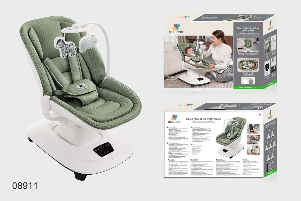 mastela婴儿电动摇椅床宝宝摇椅摇篮椅哄娃神器新生儿安抚椅跨境 可坐可躺智能遥控宝宝椅细节图