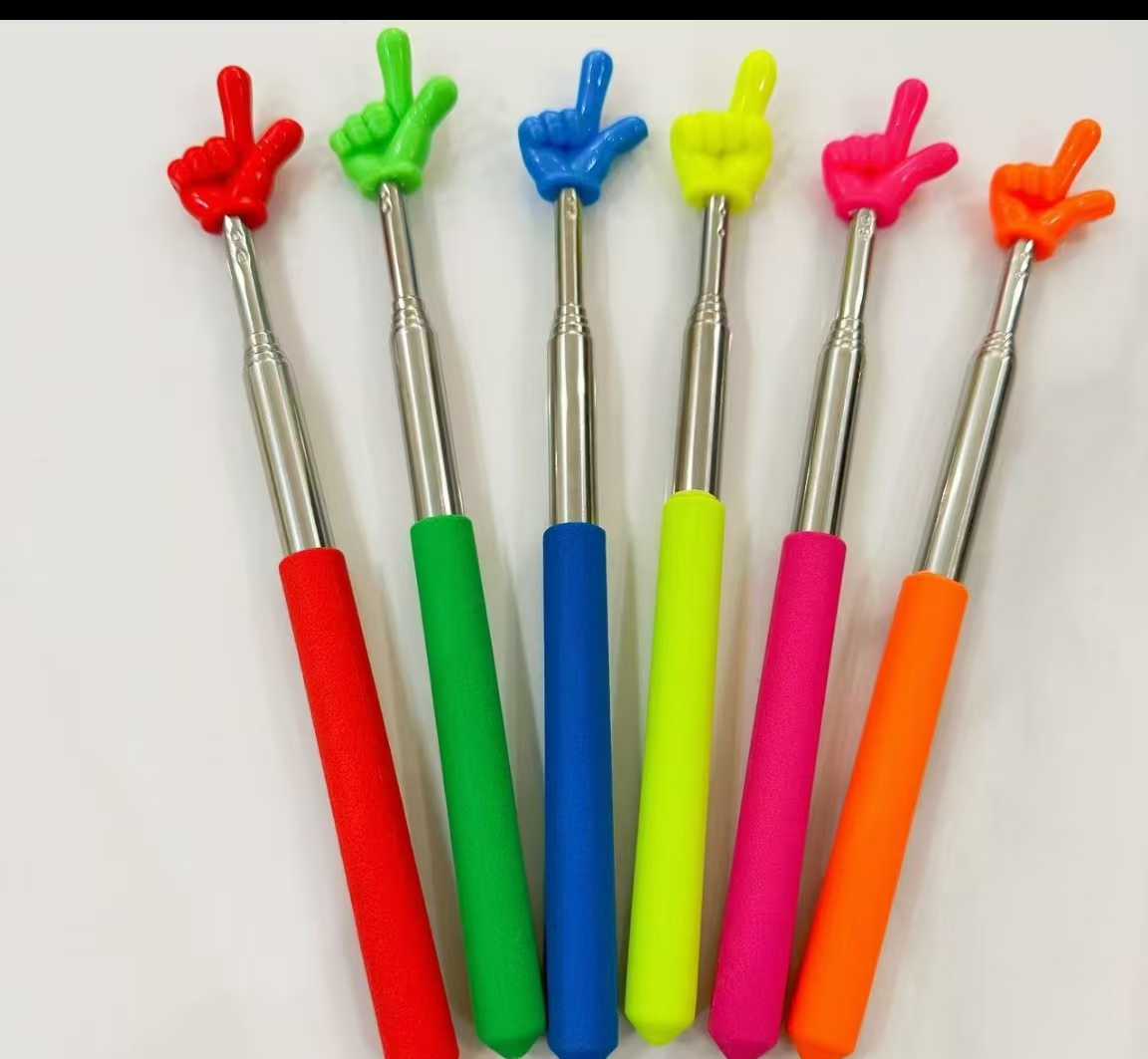 伸缩指读棒阅读手指伸缩点读棒点读教具教鞭指挥棒教师用教学棒