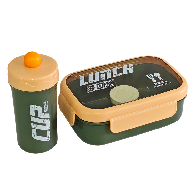 H226-592 food-grade pp lunch box with tableware, suitable for students to use in the microwave, sealed lunch box, and compartments for office workers detail image 7