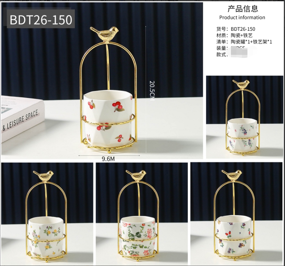 日式手绘碗盘陶瓷盘子可爱餐具厨房用具陶瓷坚果盘糖果盒调味盒陶瓷罐储物罐密封罐新品陶瓷碟蛋糕盘点心盘详情图9