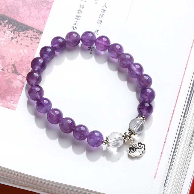 【 Ya Jin Pei Jewelry 】A4 925 Silver Amethyst Ruyi 8MM details Picture