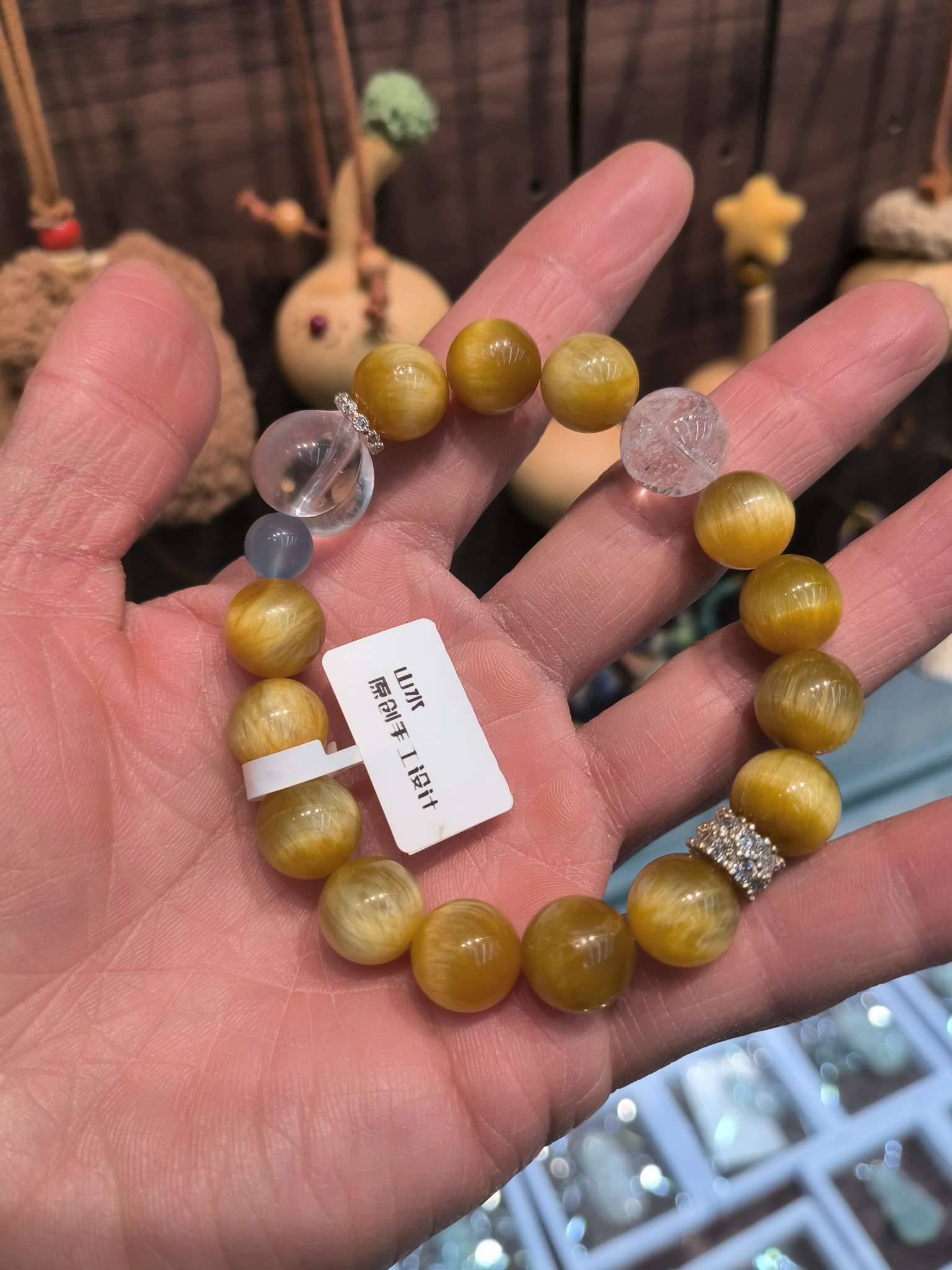 虎眼石水晶手串女款时尚简约手链饰品