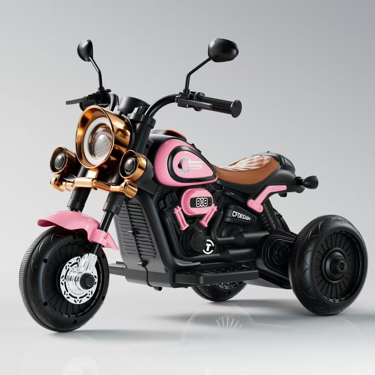 1一3一6岁儿童电动三轮摩托车可坐大人宝宝亲子车小孩电瓶车风车玩具详情图5